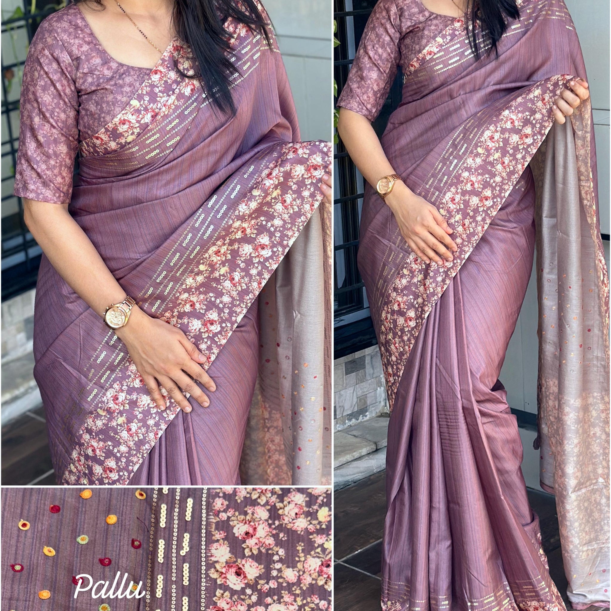 Beautiful Designer Soft Tusser Cotton Saree