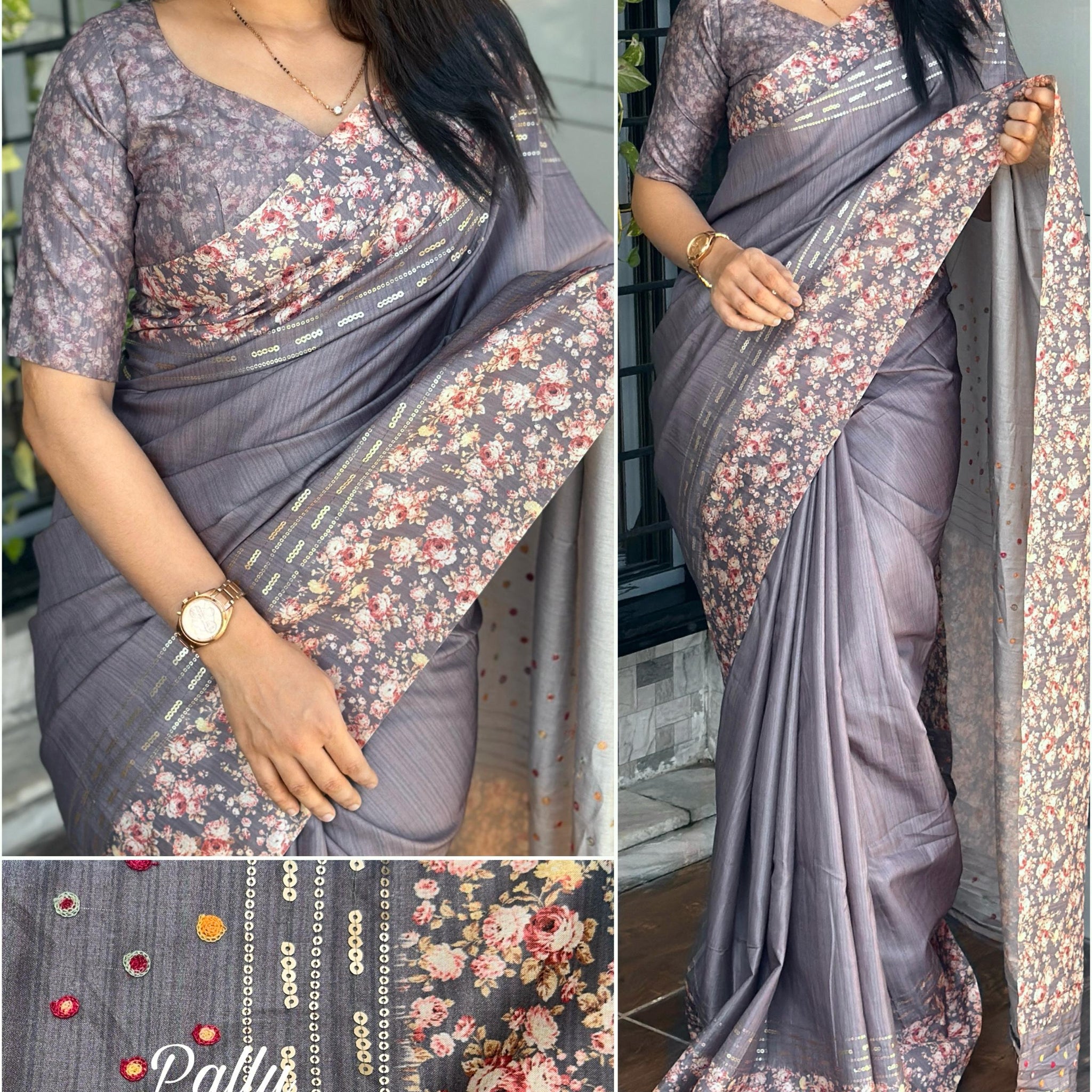 Beautiful Designer Soft Tusser Cotton Saree