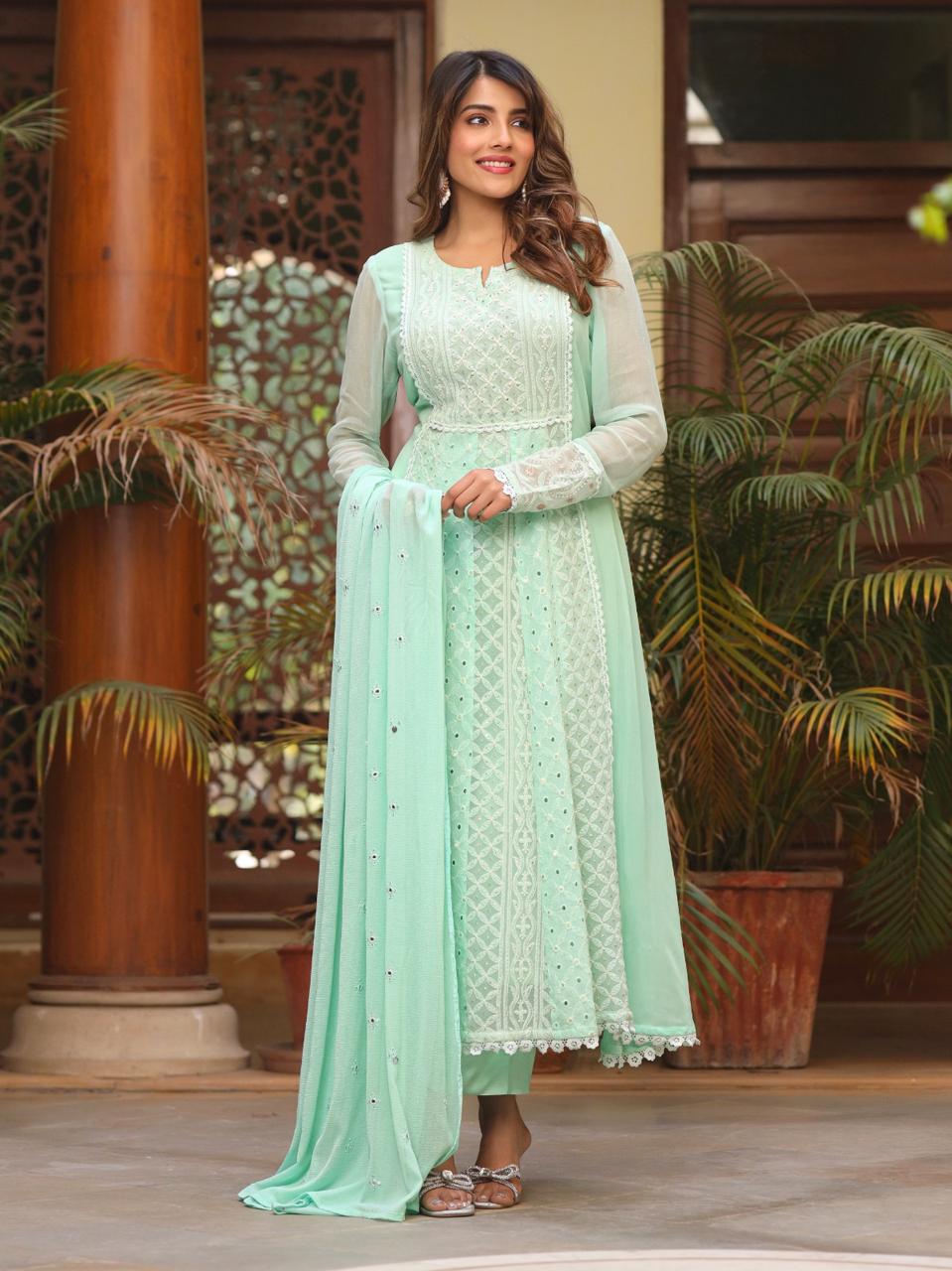 Beautiful Designer Summer Special Chiffon Anarkali Salwar Suit