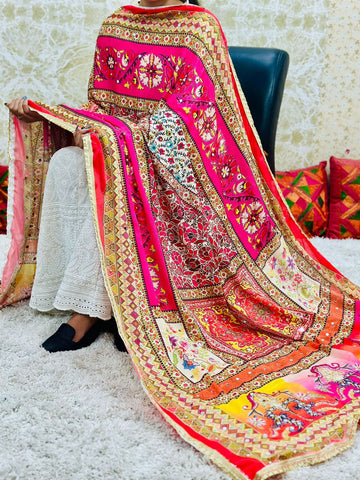 Beautiful Designer Semi-Chinon Pakistani Duppata Only