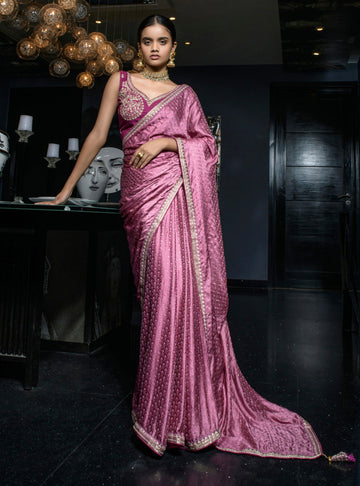 Designer Occasion Wear Latest Viscose Satin Saree