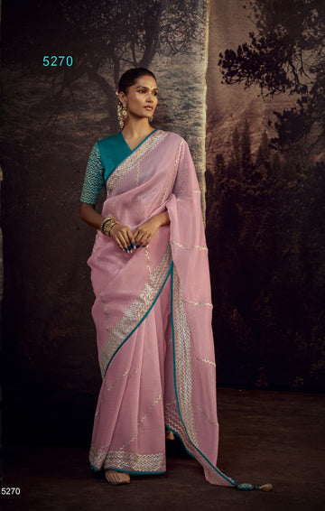 Beautiful Wedding Designer Tissue Silk Saree