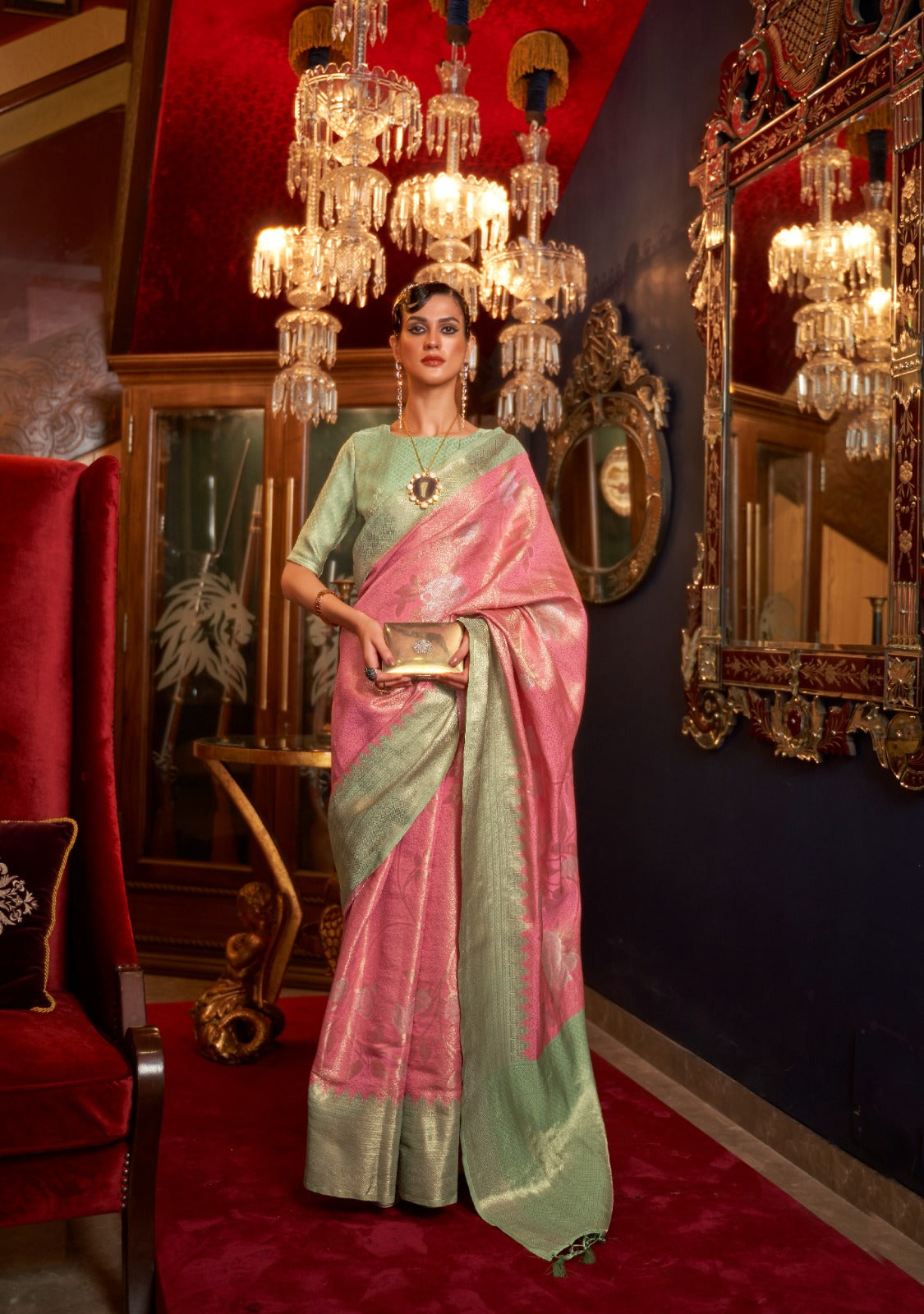 Beautiful Designer Kshimmer Silk Handloom Weaving Saree