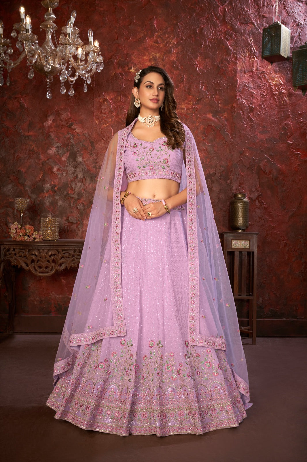 Beautiful Designer Party Wear Fox Georgette Lehenga Choli