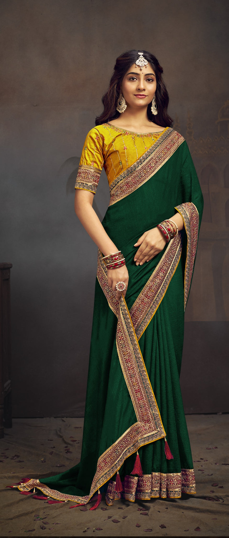 Beautiful Designer Suma Miransh Vichitra Silk Saree