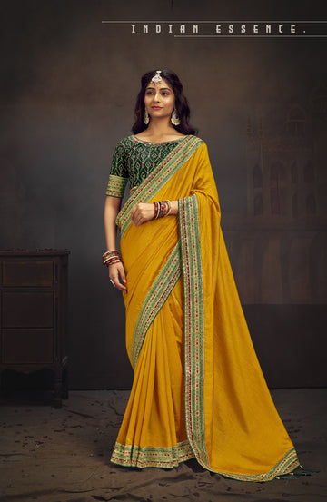 Beautiful Designer Suma Miransh Vichitra Silk Saree