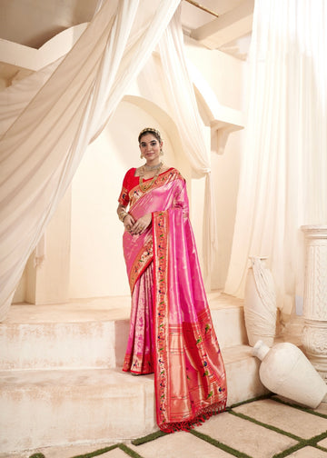 Beautiful Designer Wedding Wear Latest Soft Tissue Silk Saree