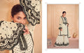 White & Black Sharara Suit with Heavy Embroidered Dupatta, perfect for weddings