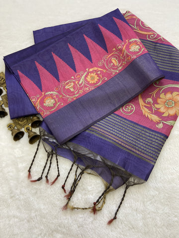 Beautiful Designer Summer Special Soft Tussar Silk Saree