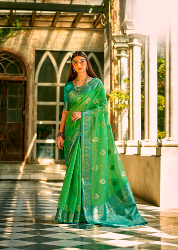 Beautiful Designer Occasion Wear Tissue Silk Saree