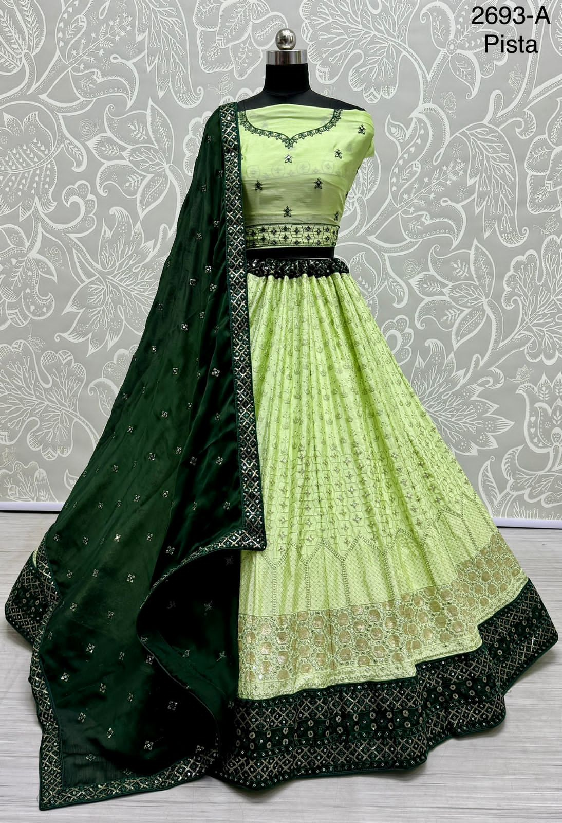 Beautiful Designer Bridal Pure Georgette With Sequence Lehenga Choli