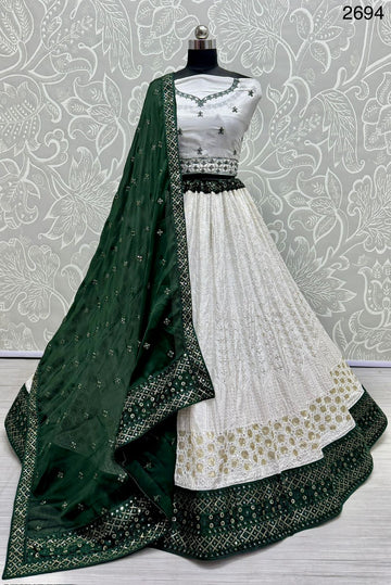 Beautiful Designer Bridal Pure Georgette With Sequence Lehenga Choli