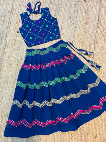 Beautiful Designer Soft Georgette Kid's Crop Top Dress