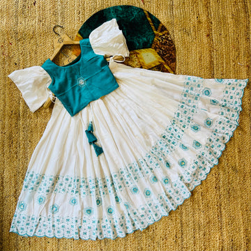 Beautiful Designer Soft Georgette Kid's Top with Lehenga Dress