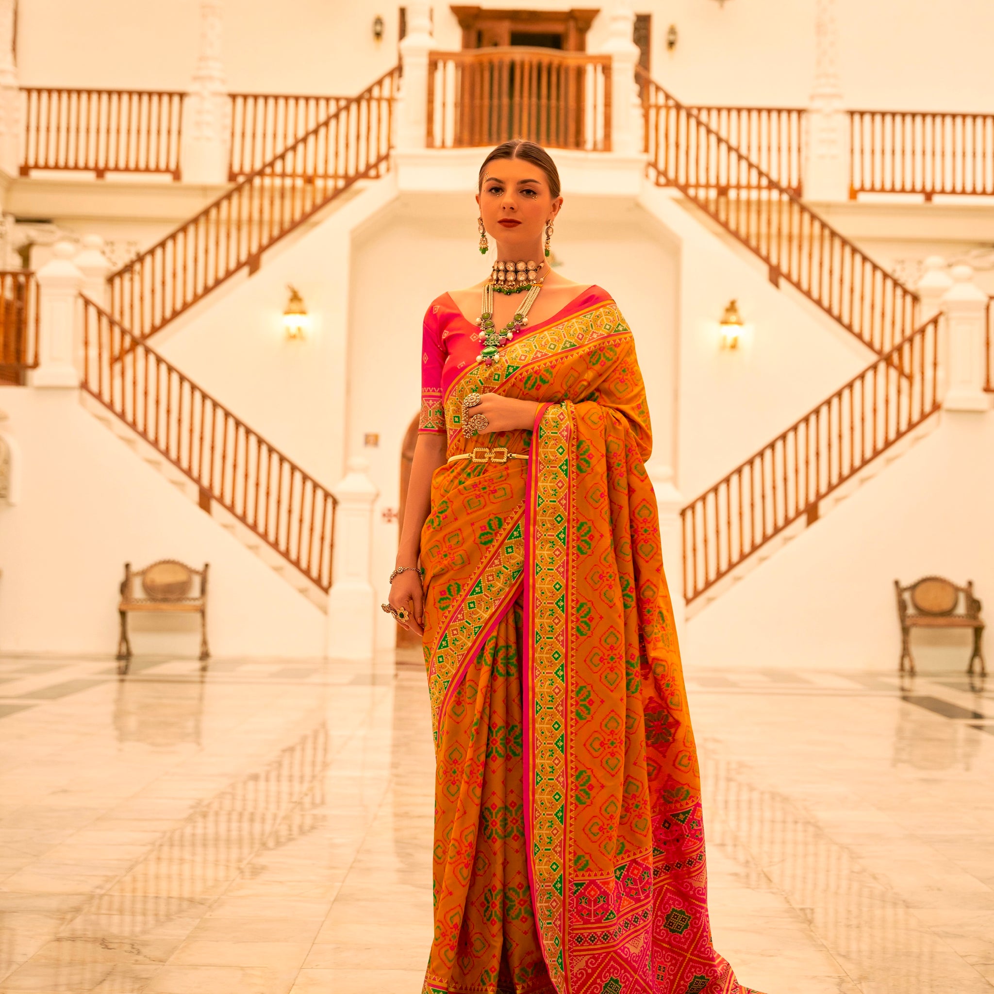 Beautiful Designer Traditional Wear Pure Patola Banarasi Silk Saree