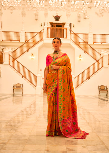 Beautiful Designer Traditional Wear Pure Patola Banarasi Silk Saree