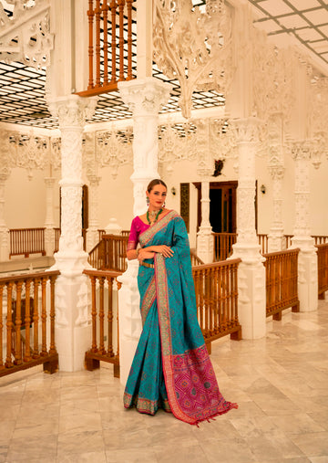 Beautiful Designer Traditional Wear Pure Patola Banarasi Silk Saree