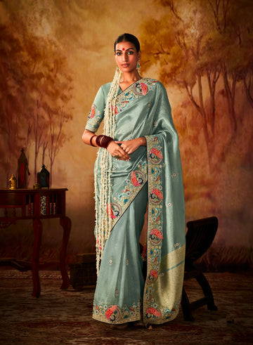 Beautiful Designer Occasion Wear Pure Banarasi Kanjivaram Saree