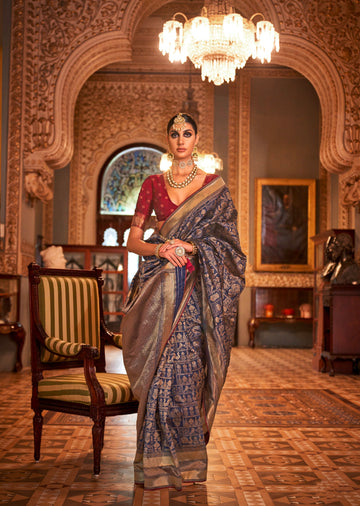 Designer Occasion Wear Soft Silk With Banarasi Weaving Design Saree