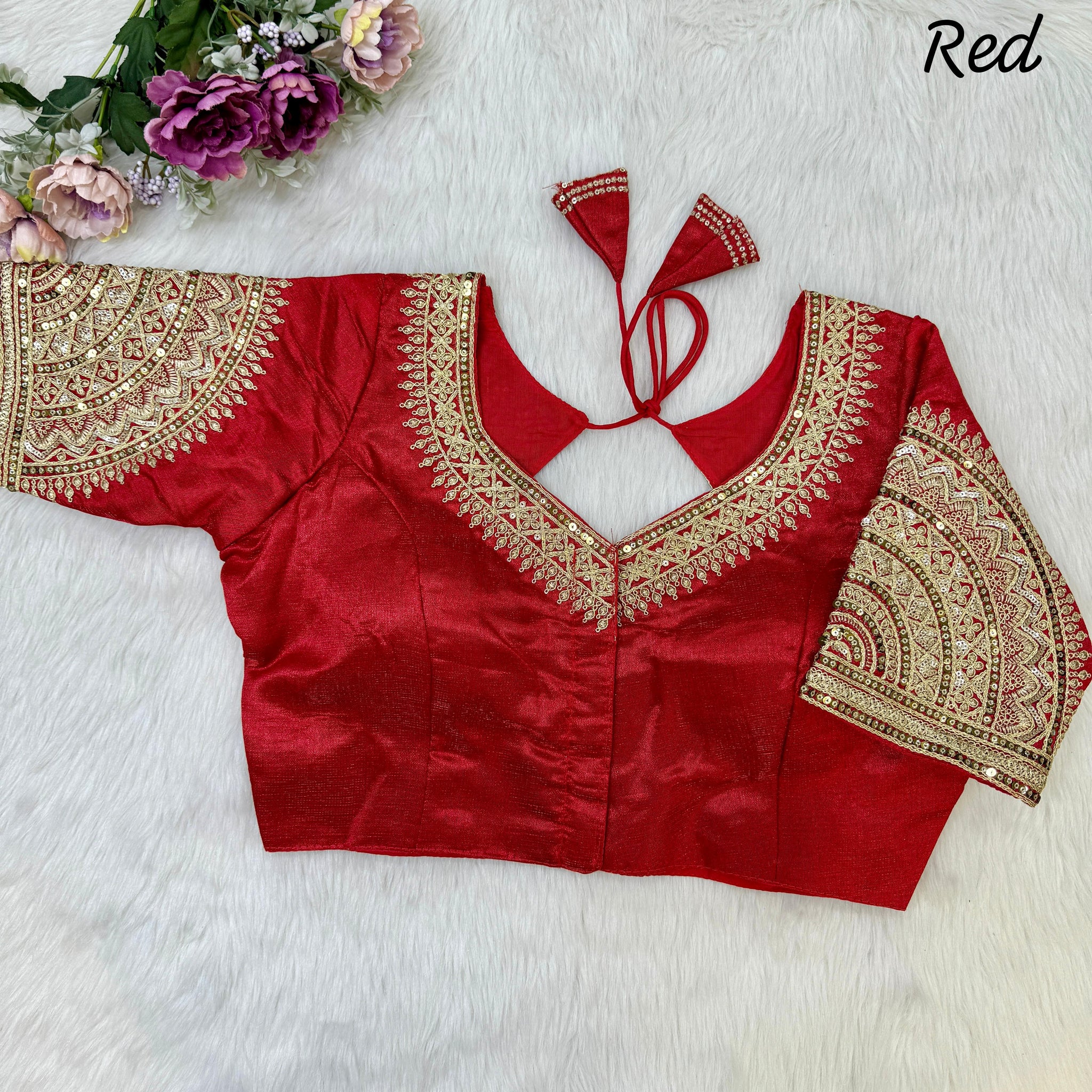 Beautiful Designer Wedding Style Heavy Soft Milan Silk Readymade Blouse