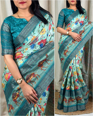 Beautiful Designer Soft Pure Cotton Silk Saree