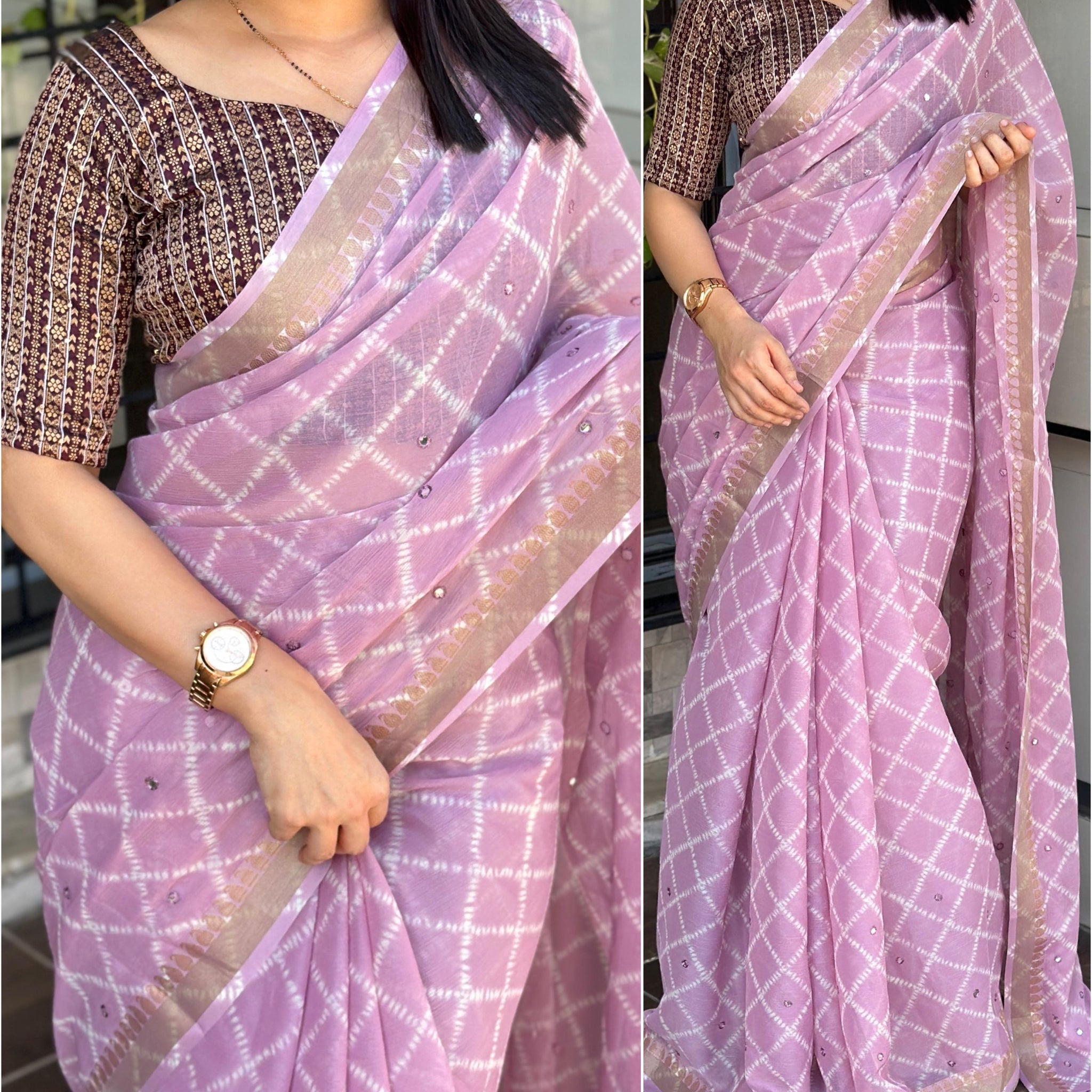 Beautiful Designer Soft Pure Chiffon Saree