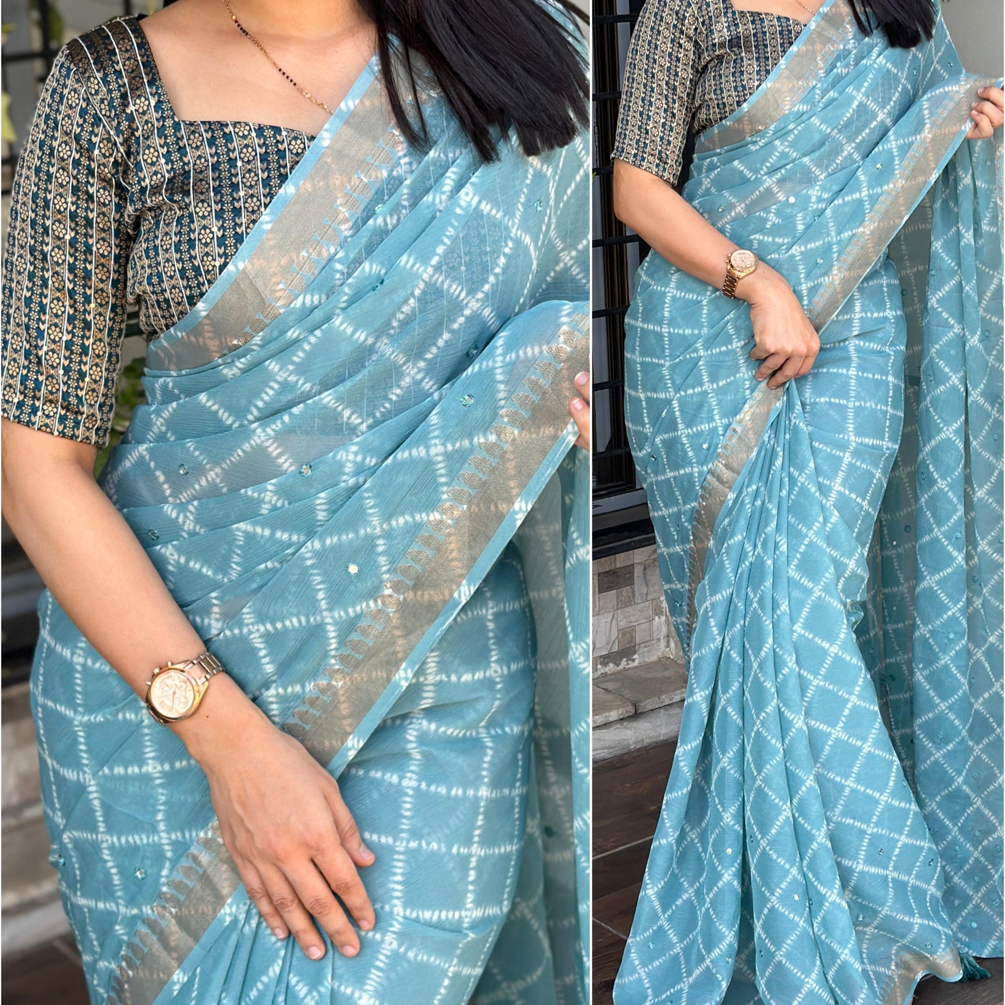 Beautiful Designer Soft Pure Chiffon Saree