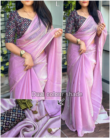 Beautiful Designer Soft Pure Fendy Liquid Satin Silk Saree