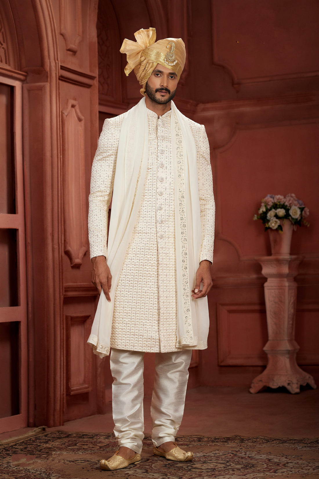 Indian Traditional Wedding Designer Sherwani Suit