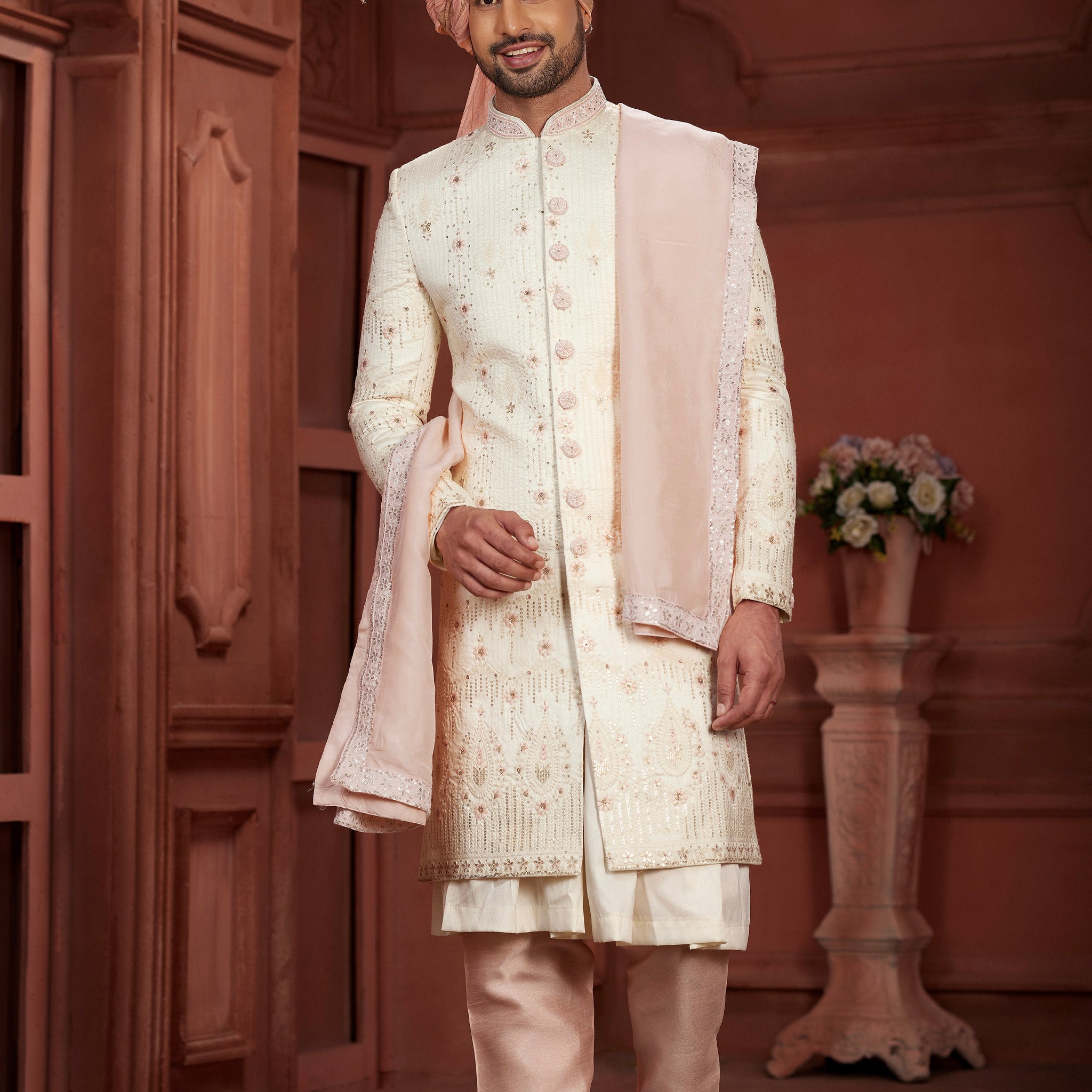 Indian Traditional Wedding Designer Sherwani Suit