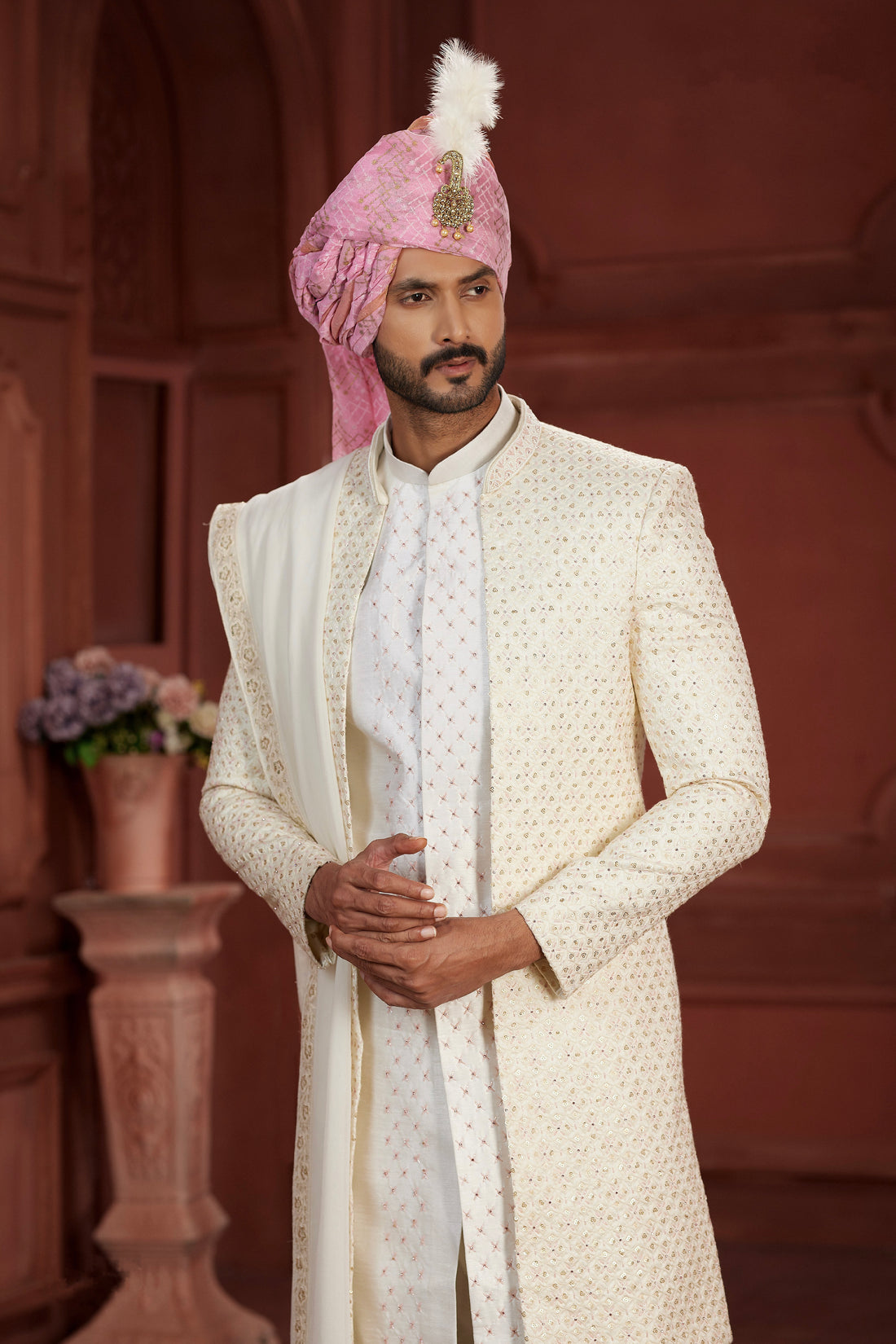 Indian Traditional Wedding Designer Sherwani Suit