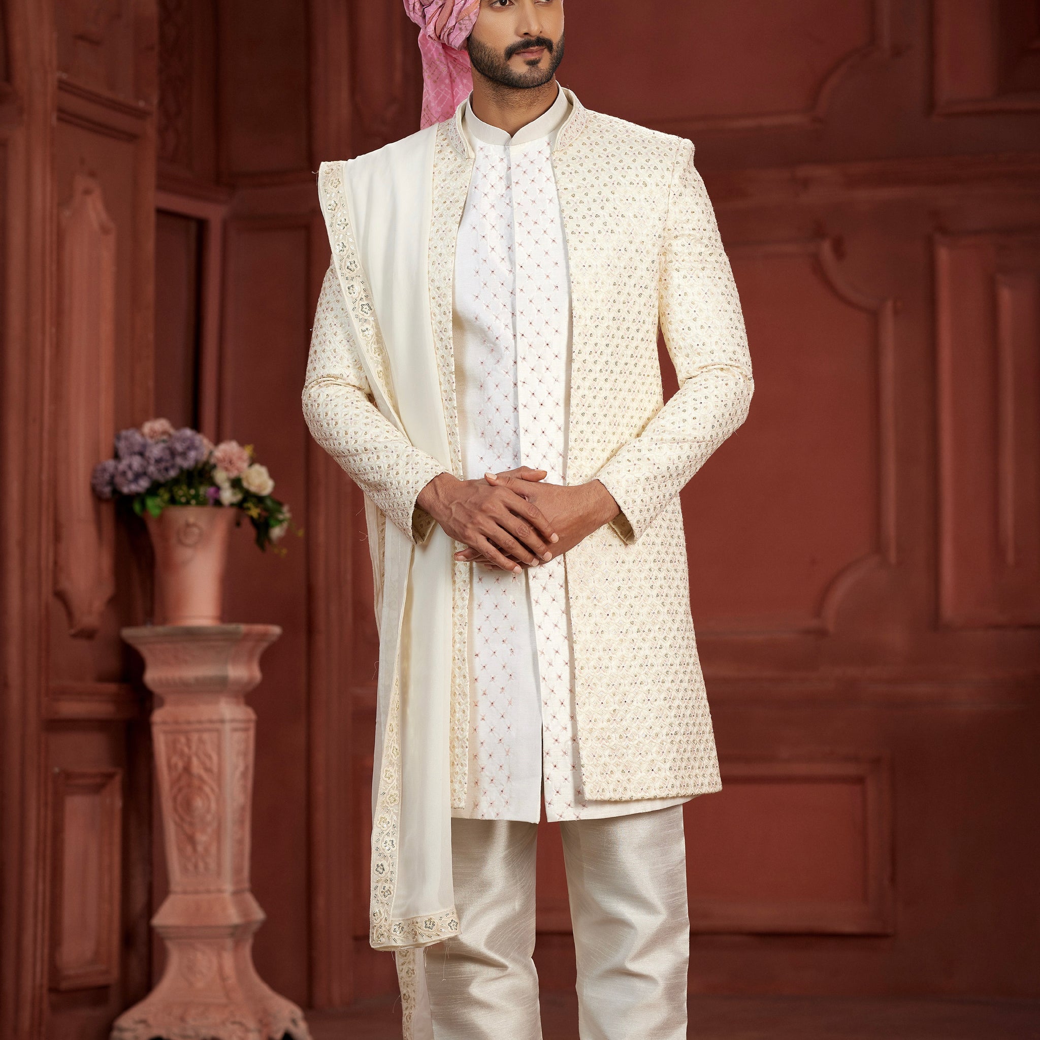 Indian Traditional Wedding Designer Sherwani Suit