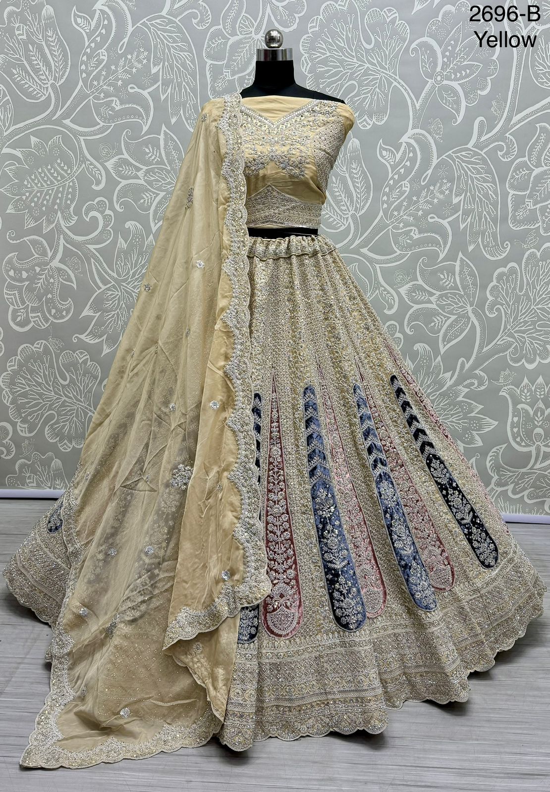 Beautiful Designer Bridal Pure Georgette With Sequence Lehenga Choli