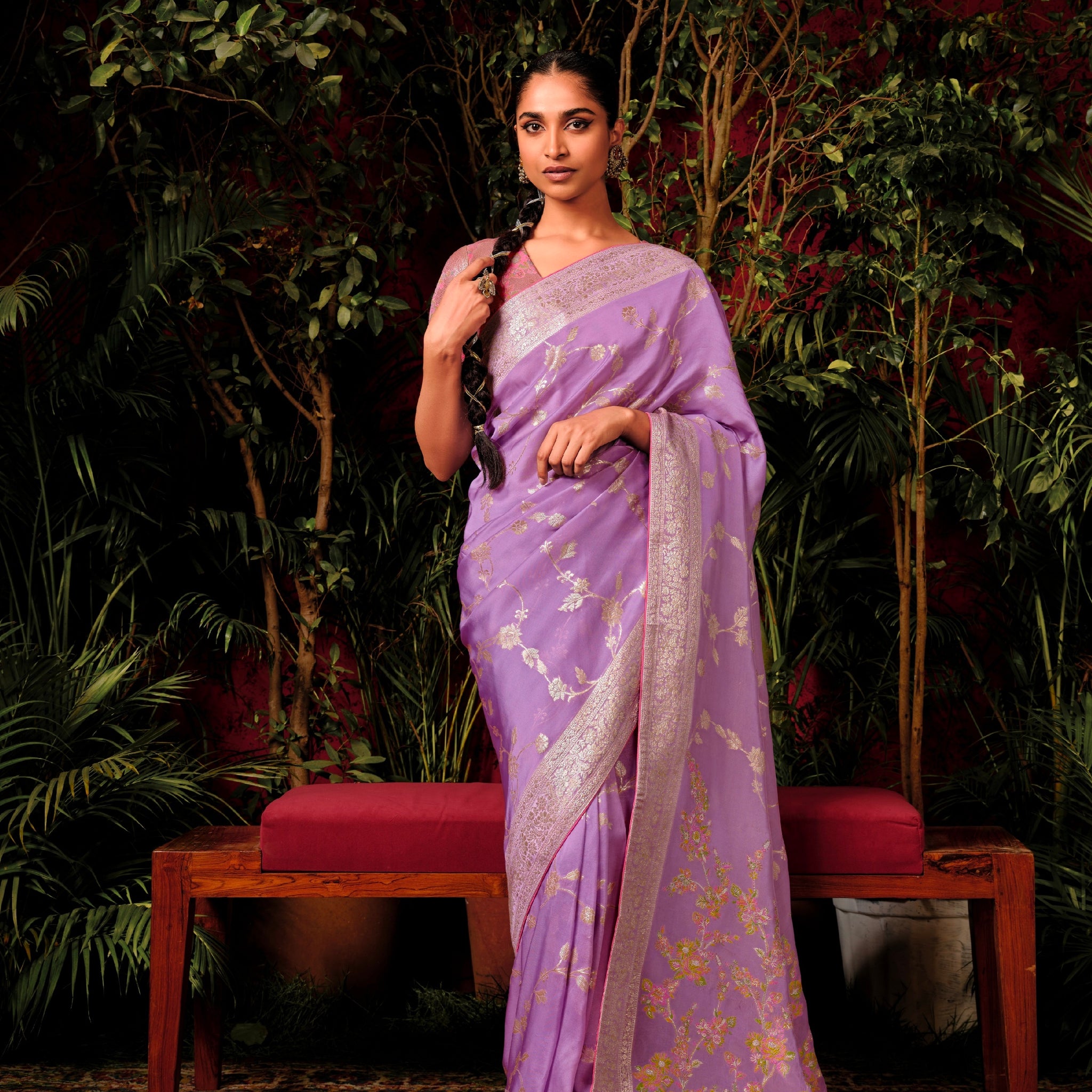 Beautiful Designer Wedding Wear Pure Viscose Dola Silk Saree