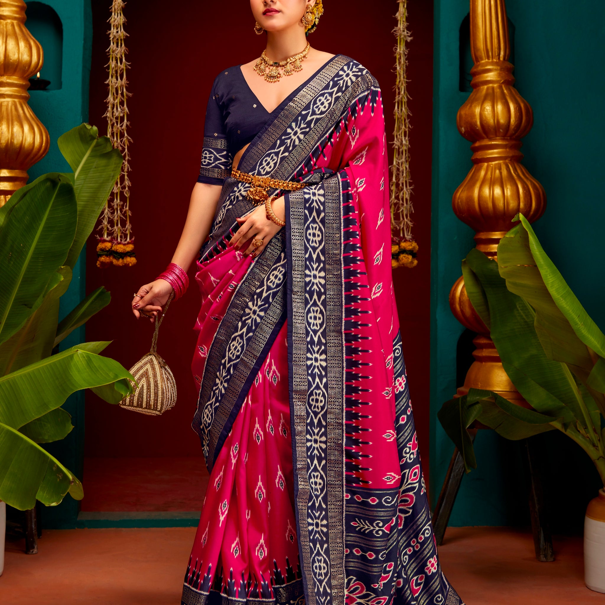 Beautiful Designer Festive Wear Patola Silk Saree