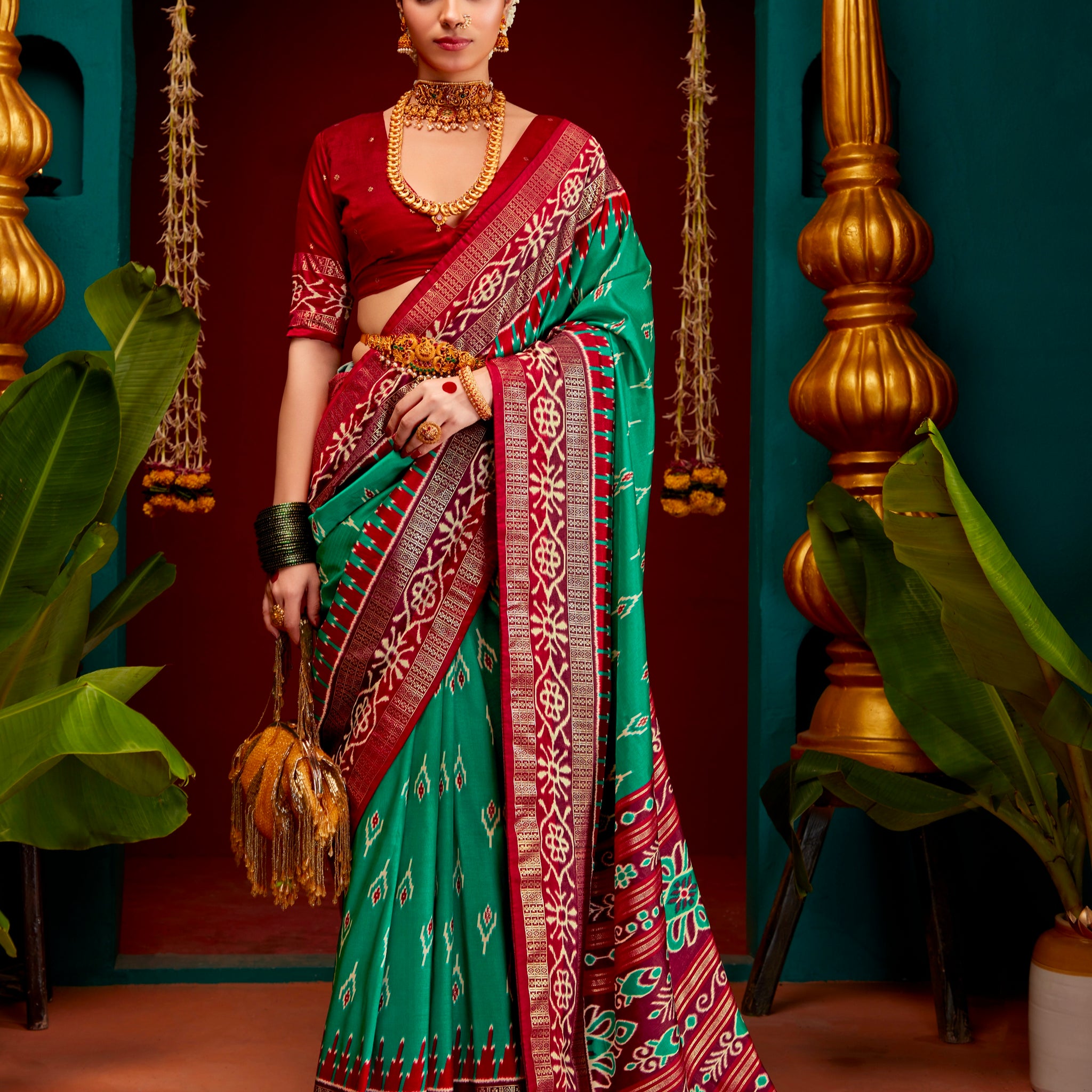 Beautiful Designer Festive Wear Patola Silk Saree