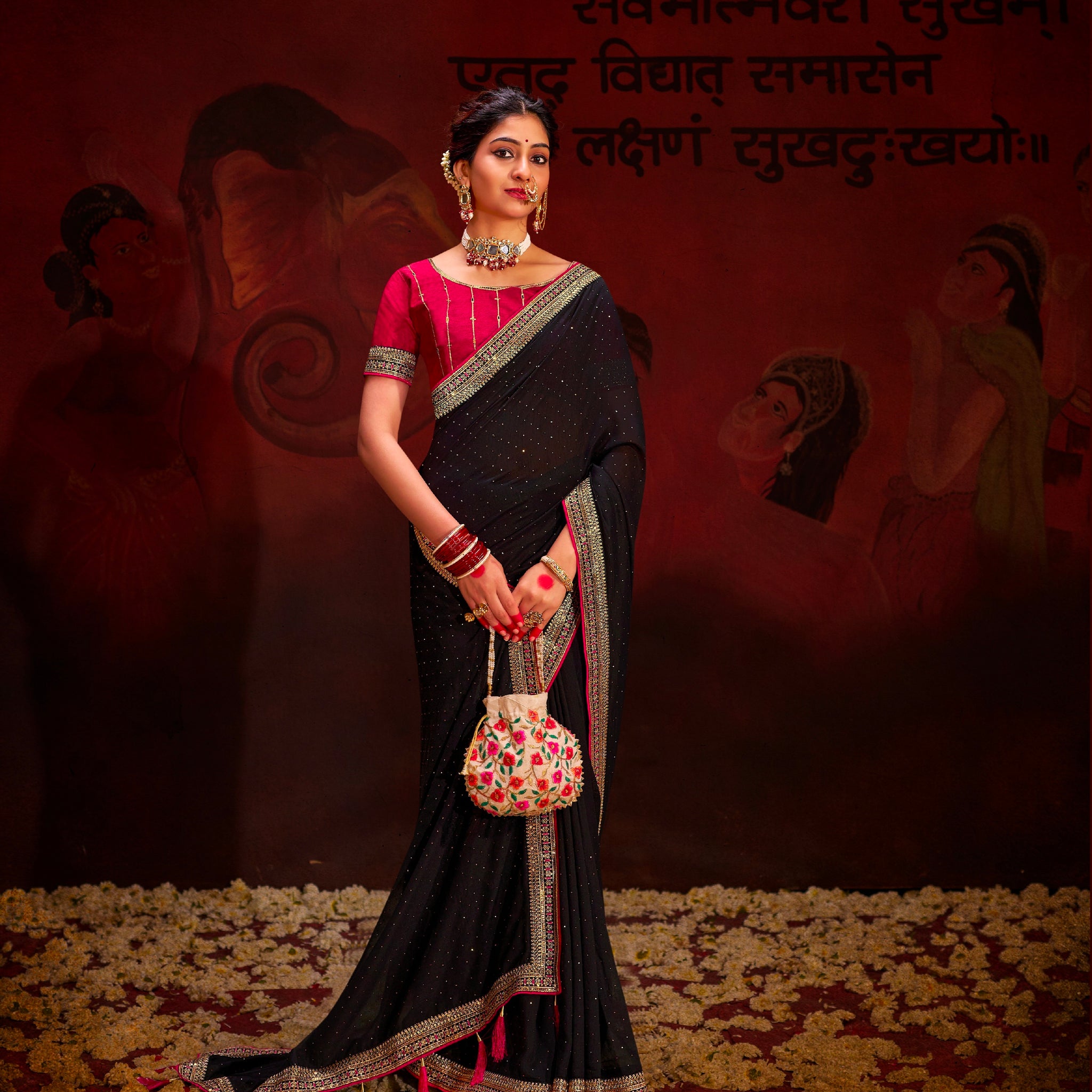 Beautiful Designer Occasion Wear Heavy Vichitra Silk Saree