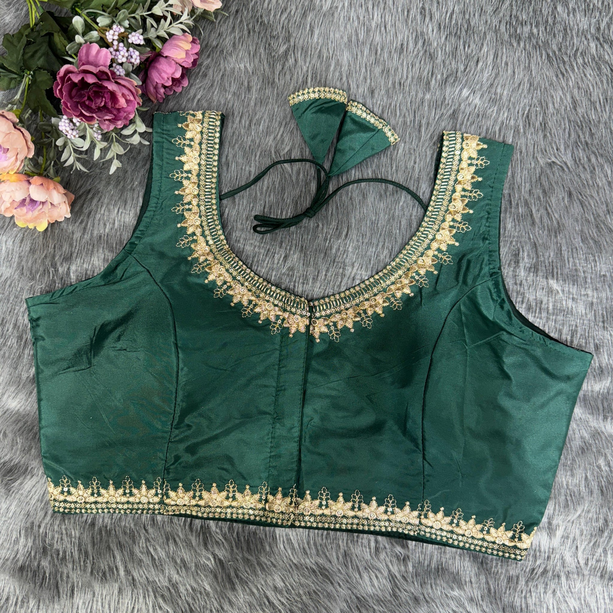 Beautiful Designer Readymade Pattu Silk Fancy Decent Blouse