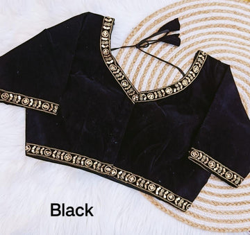 Beautiful Designer Readymade Velvet Blouse