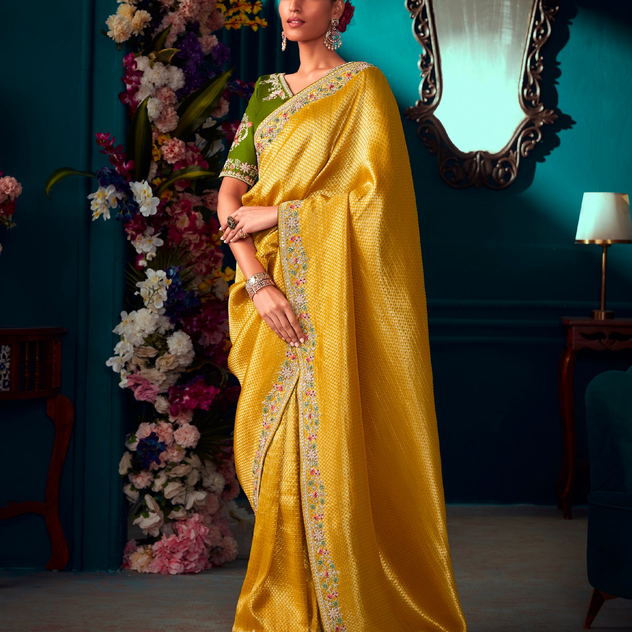 Beautiful Designer Wedding Wear Pure Banarasi Kanjivaram Saree