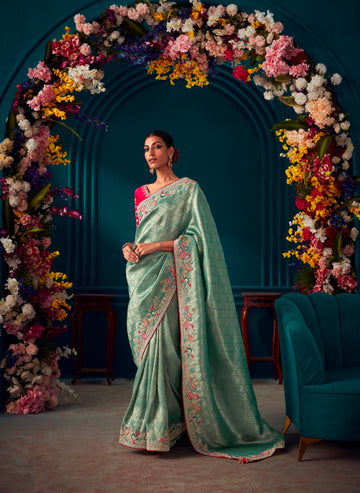 Beautiful Designer Wedding Wear Pure Banarasi Kanjivaram Saree