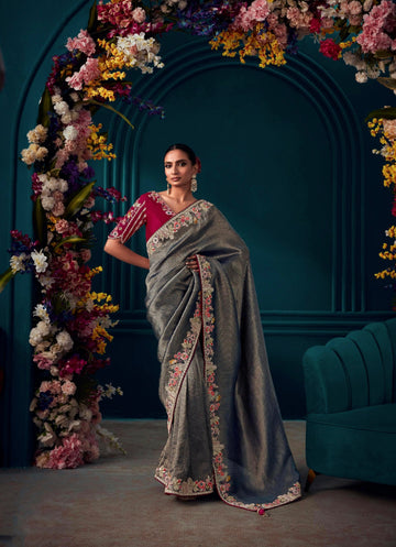 Beautiful Designer Wedding Wear Pure Banarasi Kanjivaram Saree