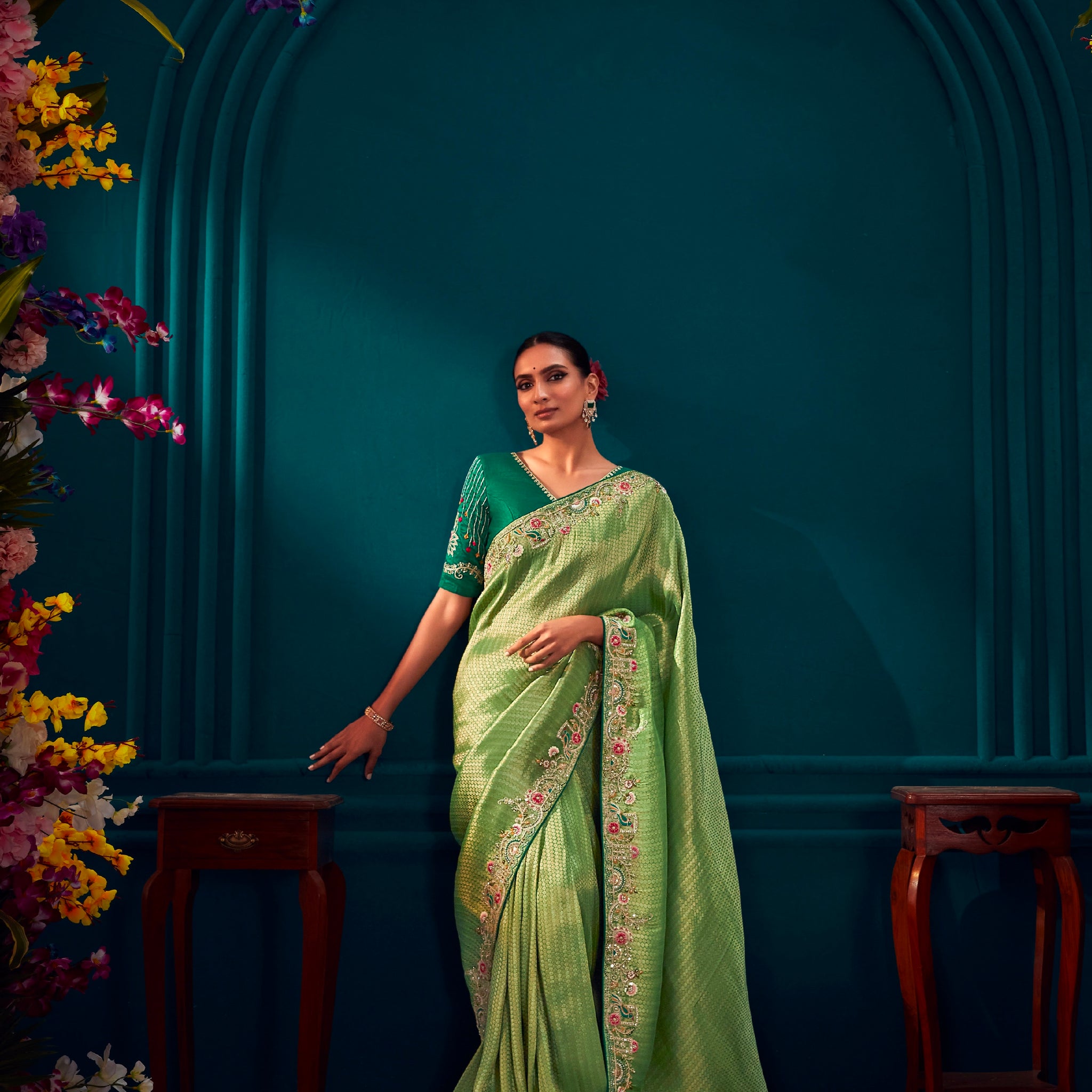 Beautiful Designer Wedding Wear Pure Banarasi Kanjivaram Saree