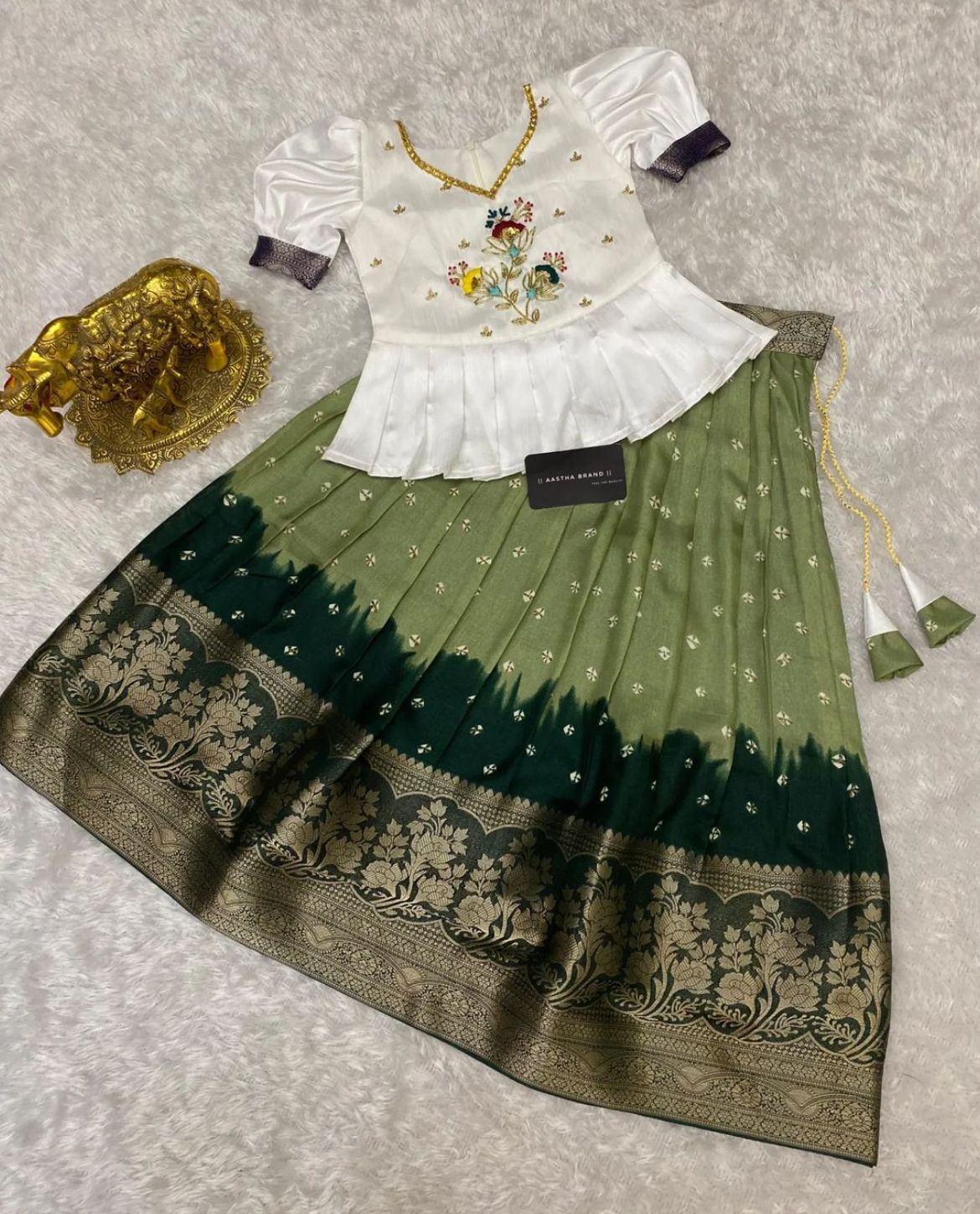 Beautiful Designer Party Wear Soft Dola Silk Kid's Lehenga Choli