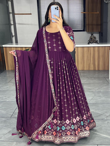 Beautiful Designer Soft Georgette Party Wear Gown