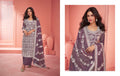 Purple Organza Silk Palazzo Suit with Embroidered Dupatta