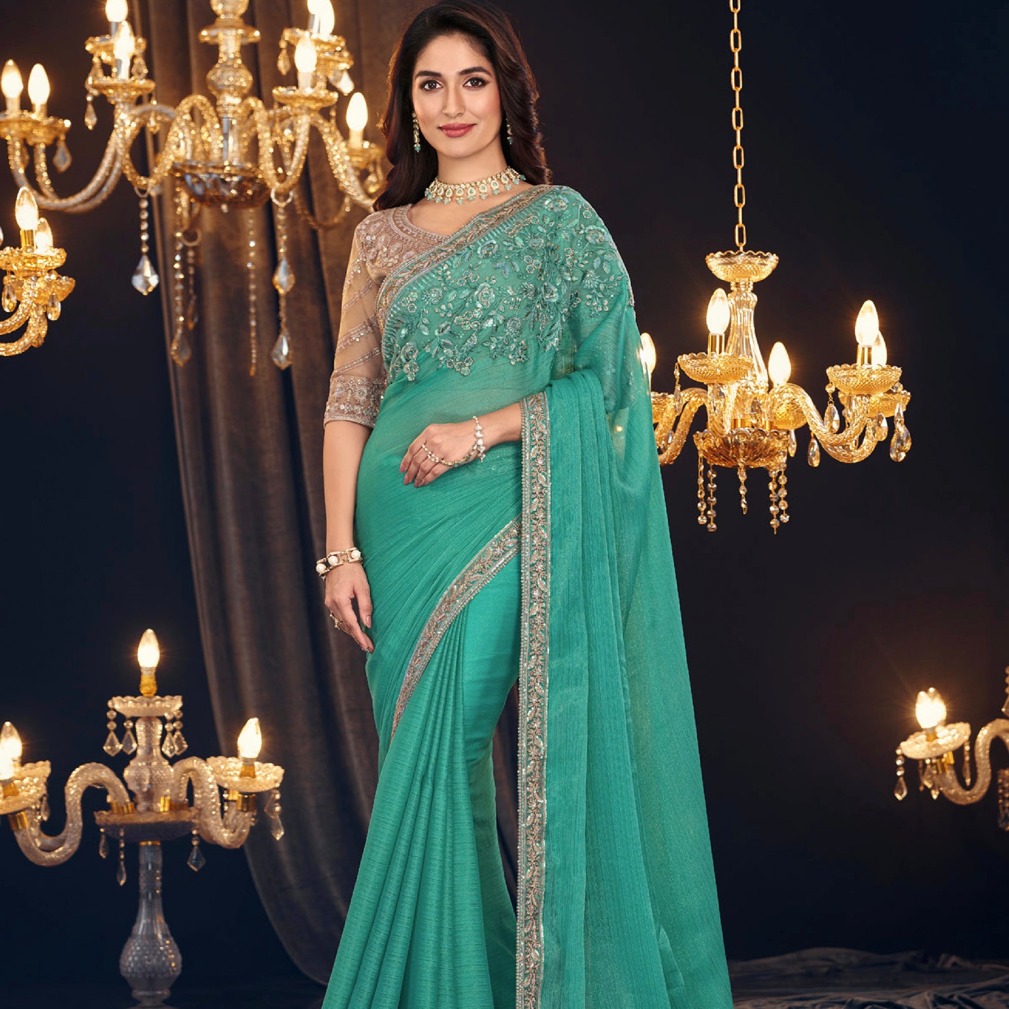 Beautiful Designer Occasion Wear Georgette Saree