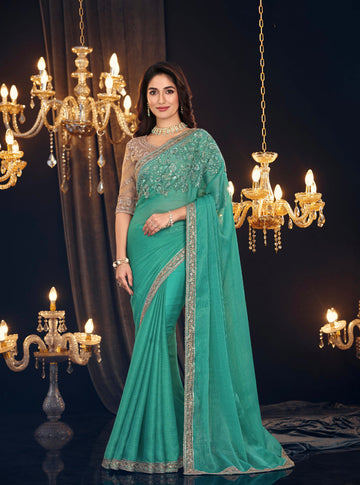 Beautiful Designer Occasion Wear Georgette Saree