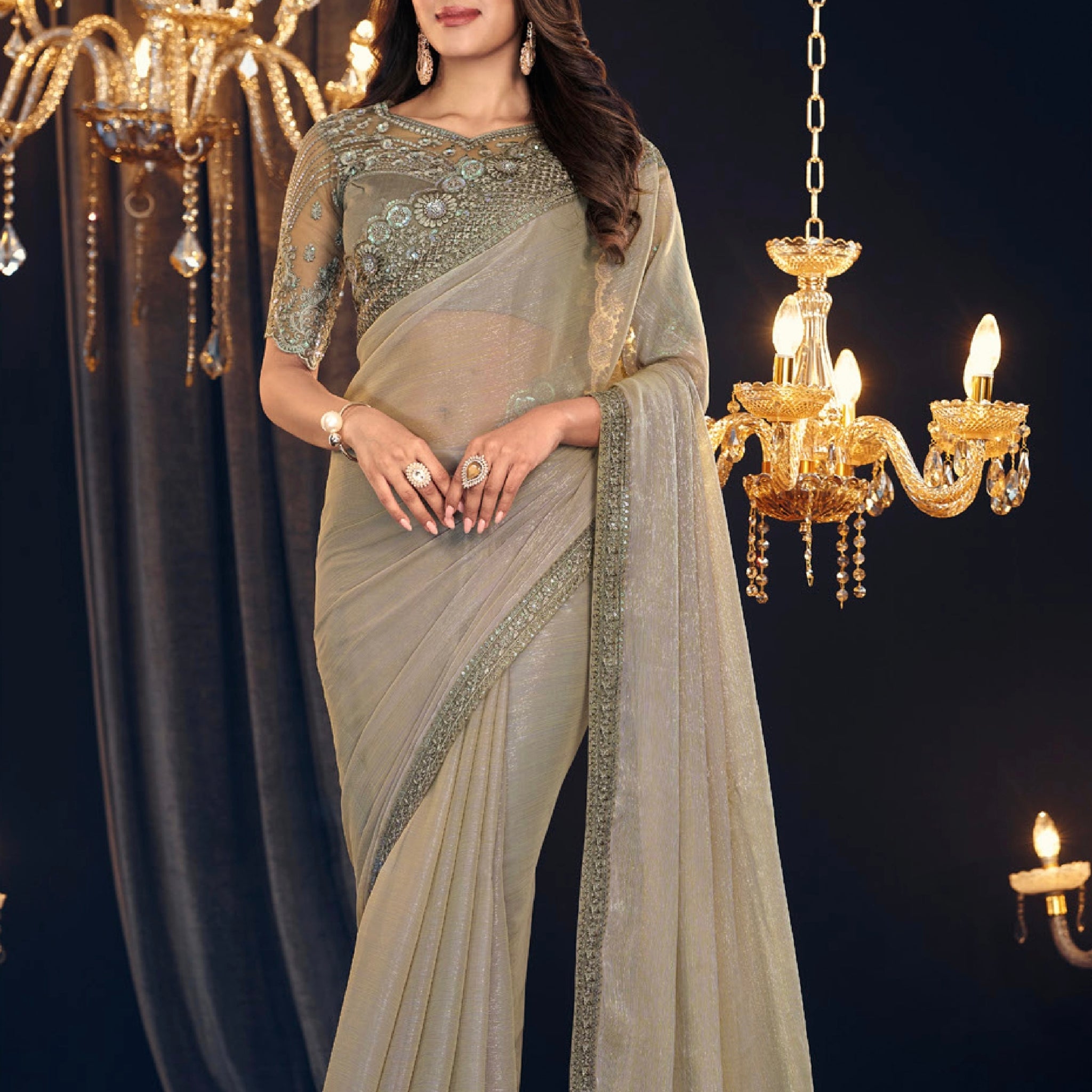 Beautiful Designer Occasion Wear Georgette Saree