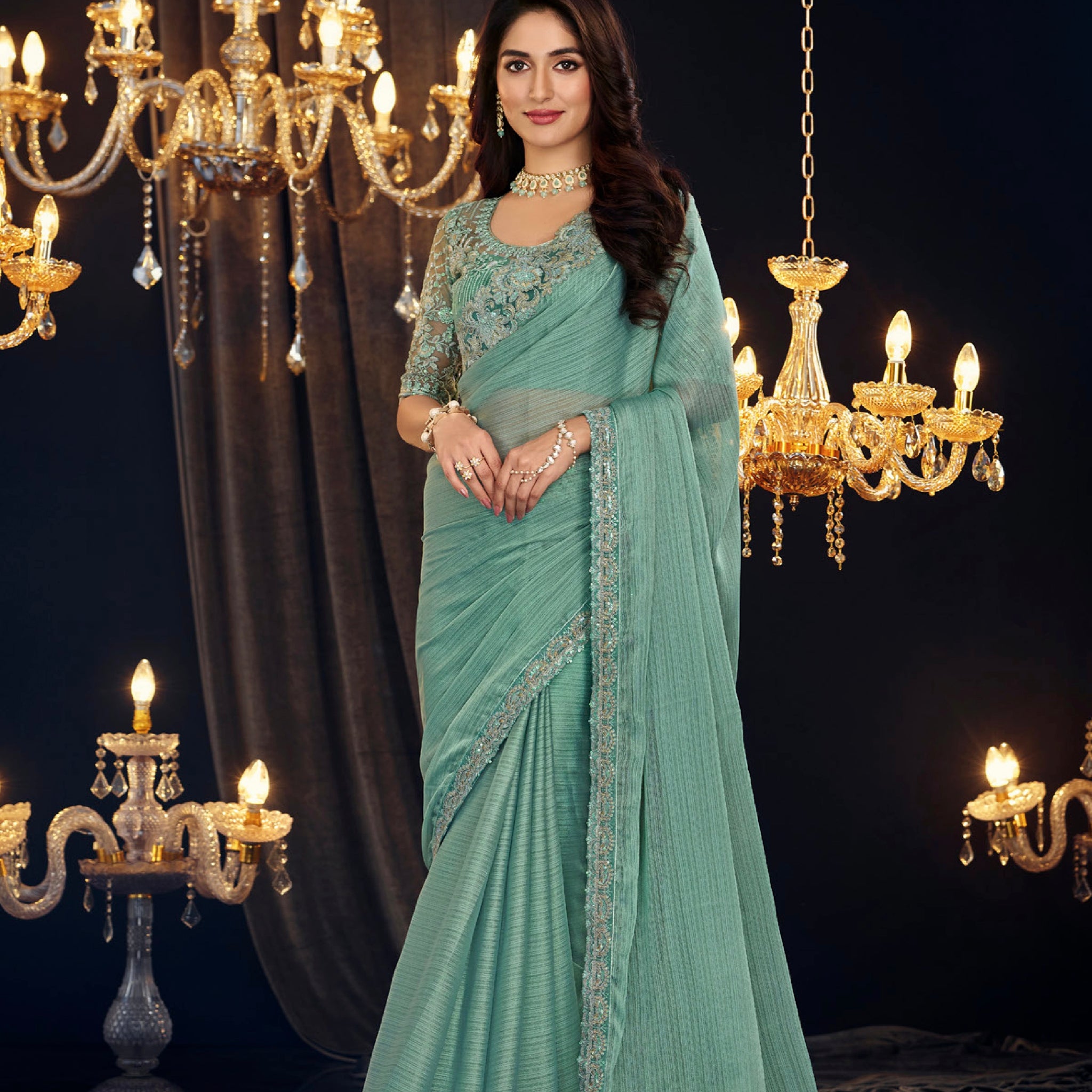 Beautiful Designer Occasion Wear Georgette Saree